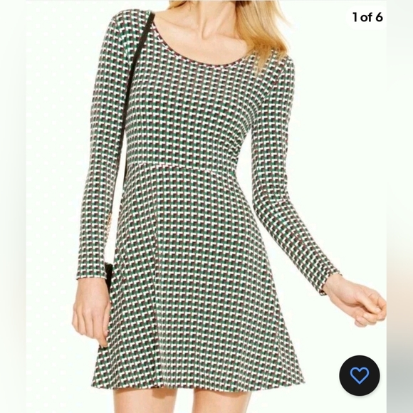 ❤️ MICHAEL MICHAEL KORS MADELEINE FIT & FLARE DRESS, LARGE - Picture 3 of 11